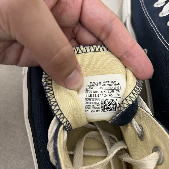 Converse Chuck Taylor All Star Mens 11.5/Womens 13.5 Blue Low Top Casual Shoes - Picture 5 of 5